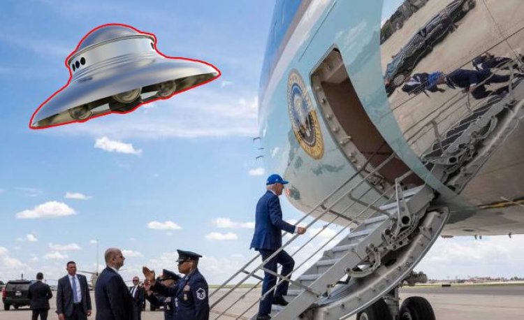जो बाइडेन के पीछे पड़े गए एलियंस, देखें UFO की Video